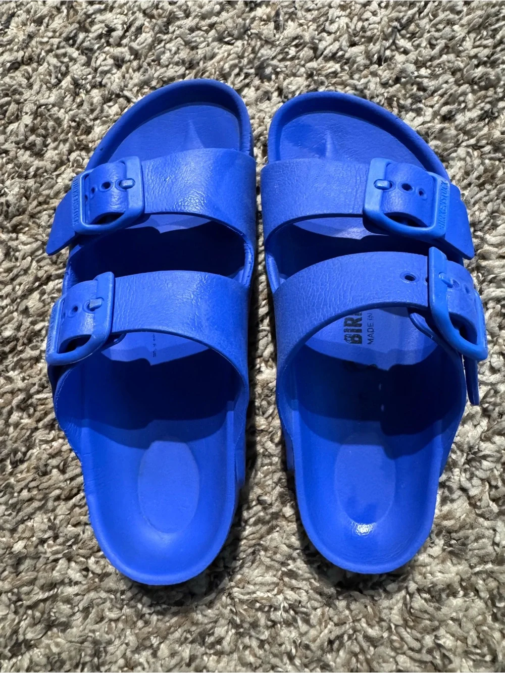 Birkenstock Kids Royal Blue Two-Buckle Slides